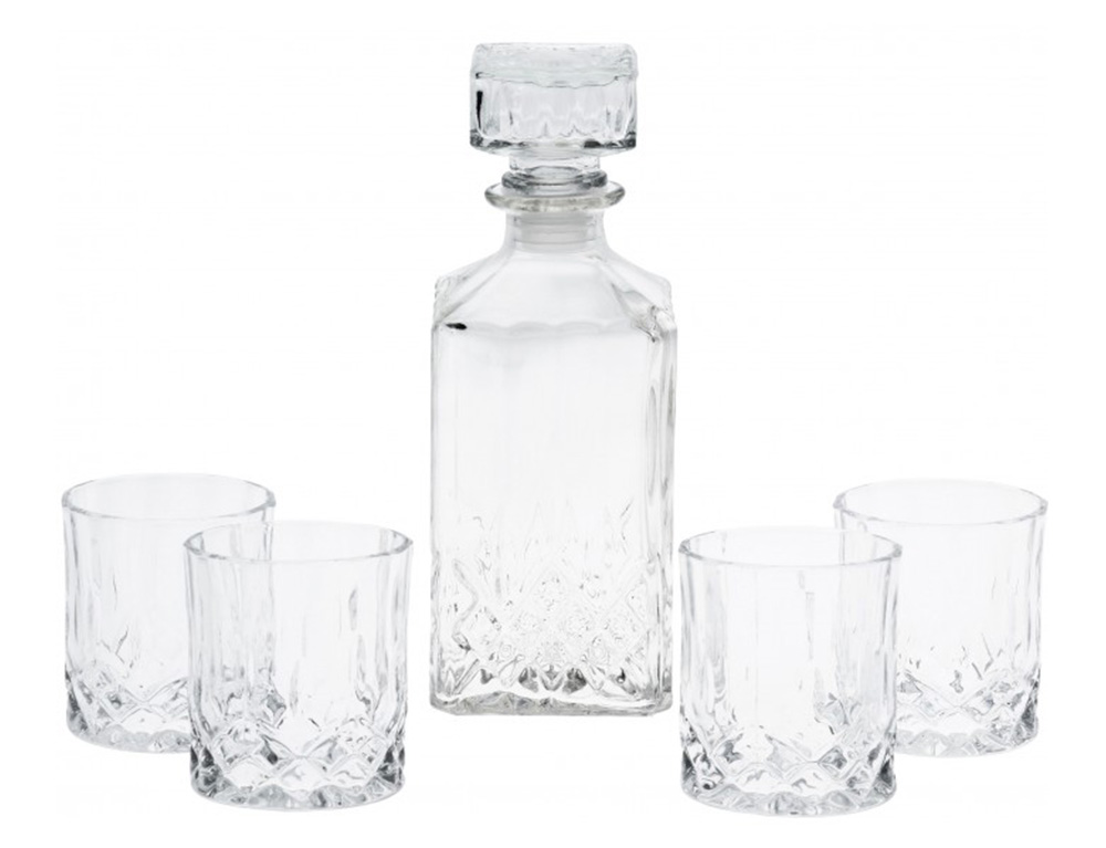 Εικόνα Σετ για Σερβίρισμα Ποτών Excellent Houseware (YE7300760) Μπουκάλι + 4 Ποτήρια