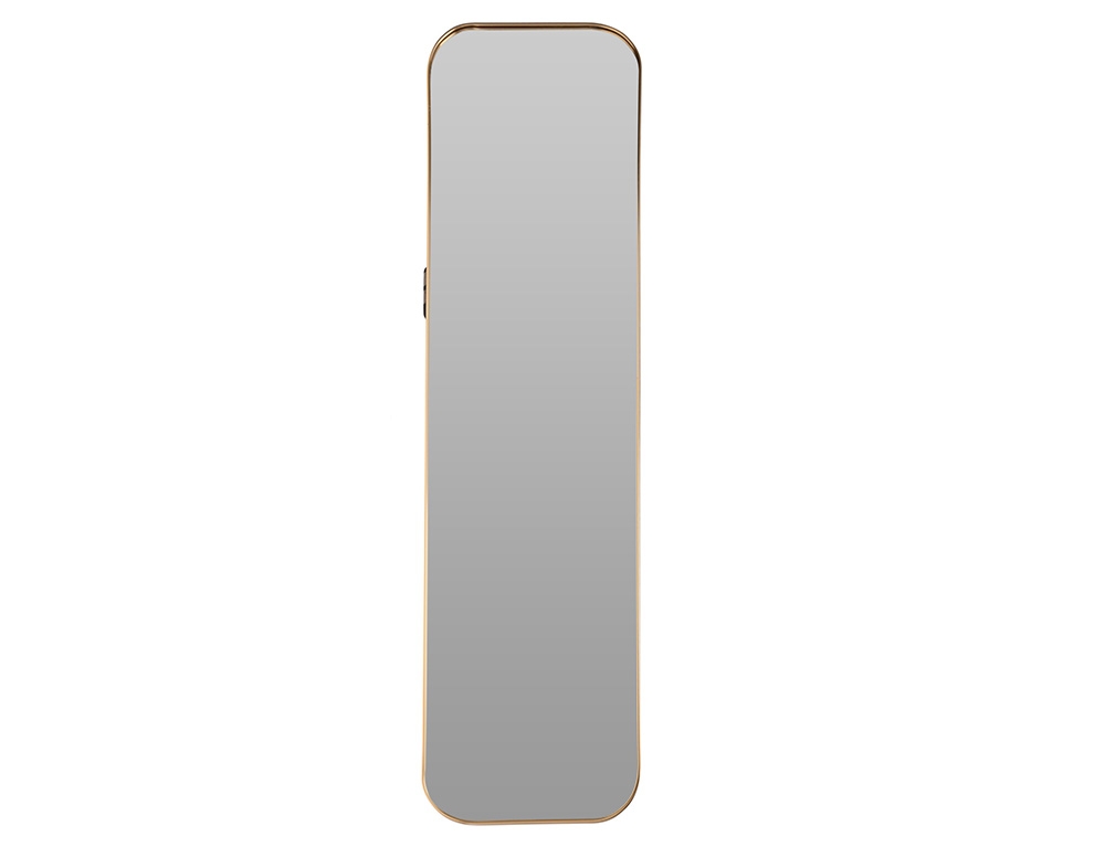 Εικόνα Διακοσμητικός καθρέφτης τοίχου (HZ1954780) ορθογώνιος, με διαστάσεις 115x30x1.5cm - Χρυσό